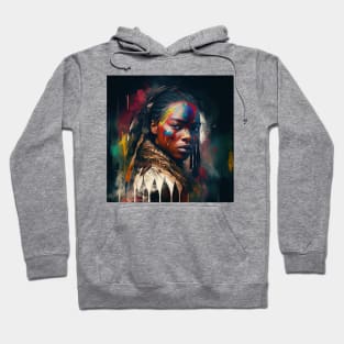 Powerful American Native Warrior Woman #1 Hoodie